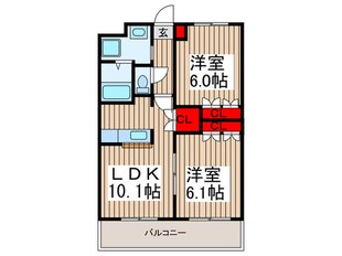 ディアフレンドＫＯＩＺＵＭＩの物件間取画像